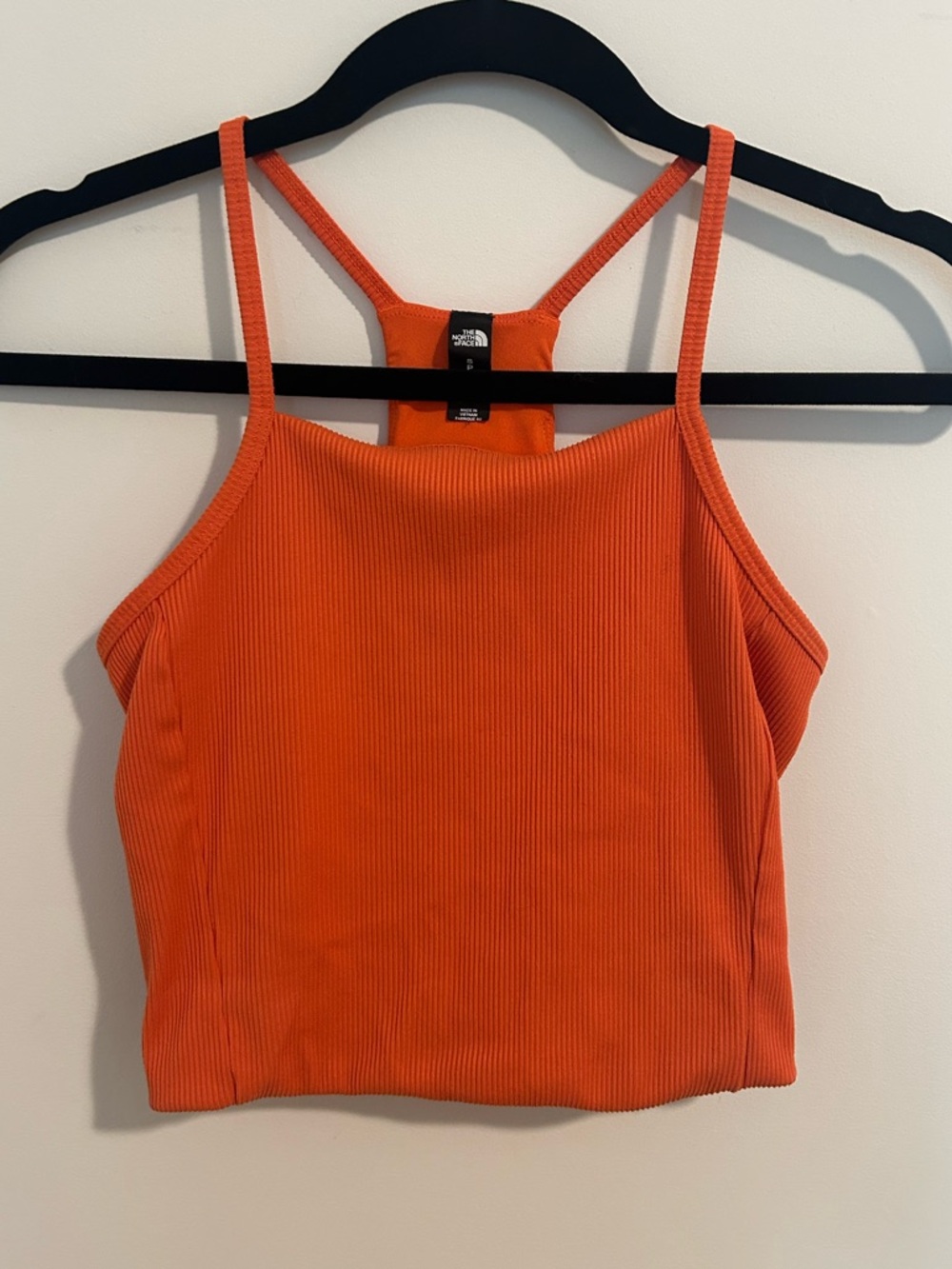 The North Face Orange Ribbed Racerback Crop Top